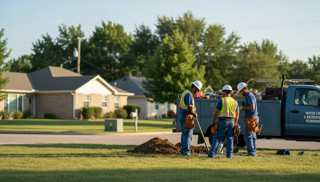 Residential water line and bathroom plumbing service in Mendenhall, MS